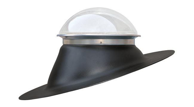 Natural Light tubular skylight pitched roof dome and flashing