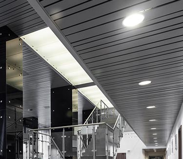 Row of Natural Light tubular skylight in modern commercial office thumb